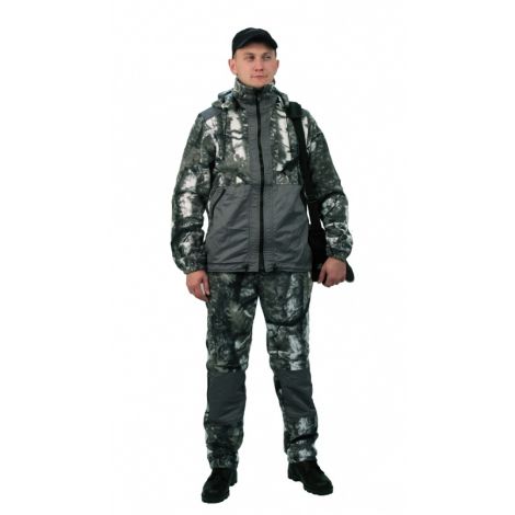 Флисовый костюм "Панда" кмф "Серый лес" с накладками,350г/м2