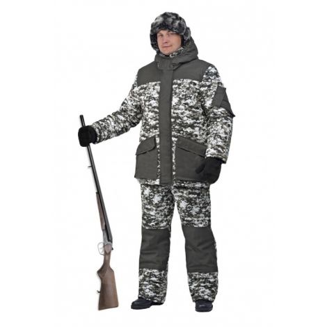 Костюм мужской "Nordwig Buran" зимний кмф т.Алова "Серый пиксель"