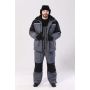 Костюм мужской "Полюс" (Термофайбер) зимний т.Таслан "Серый с черным"