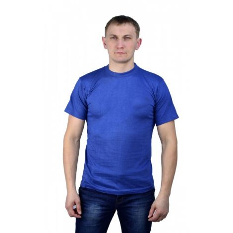 Футболка васильковая