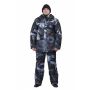Костюм мужской "Вепрь" зимний кмф алова "Серый мох" подкладка флис 180г
