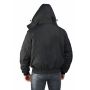 Куртка мужская "Бомбер" демисезонная тк.Джордан чёрная (с капюшоном)