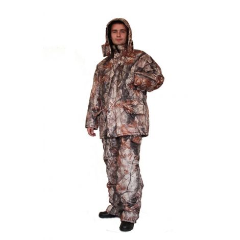 Костюм мужской "Нордвиг" зимний КМФ "Бежевый лес", Оксфорд, воротник стойка-флис