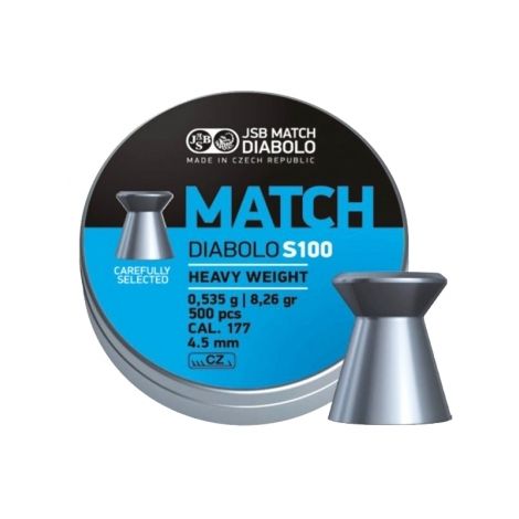 Пули пневматические Blue Match Diabolo S100 4,5 мм 0,535 грамма (500 шт.)