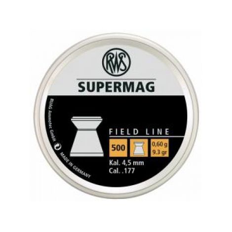 Пули пневматические RWS Supermag 4,5 мм 0,60 грамма (500 шт.)