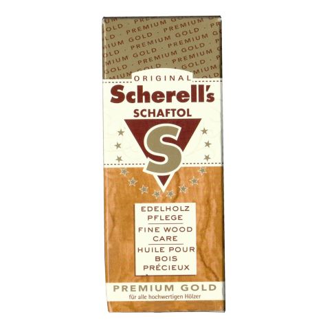 Средство по уходу за ружейной ложей и древесиной Scherell Schaftol (premium gold) на осн. льняного масла 75 мл.