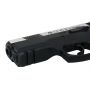 Пневматический пистолет ASG CZ-75 D Compact пластик, подвижный никелированный металлический затвор 4,5 мм