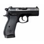 Пневматический пистолет ASG CZ-75 D Compact пластик, подвижный никелированный металлический затвор 4,5 мм
