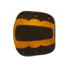 Крага на шнуровке коричневая (комбинированная замша)