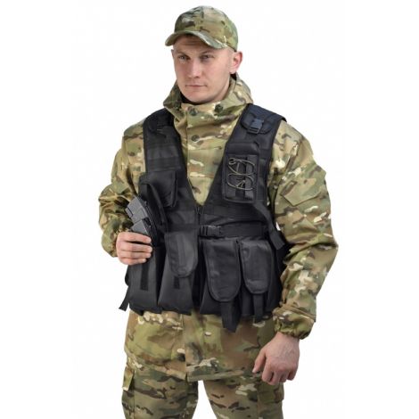 Жилет разгрузочный "Тактик" чёрный