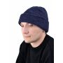Шапка трикотажная т-синяя, двойная вязка, 6 класс