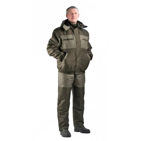 Костюм мужской "Вихрь-Ямал" демисезонный хаки комбинированный "Кошачий глаз", подкл термостежка