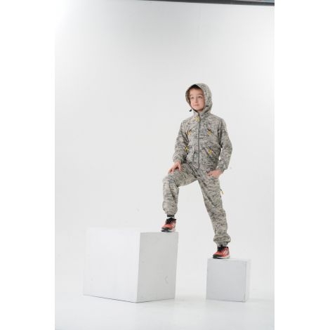 Костюм «Рысь» детский (ткань: смесовая, цвет: цифра белая) Маугли