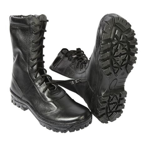 Ботинки с высоким берцем Утка "BIZON" с молнией, кожа хром "Флотер"