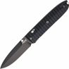 Нож LionSteel серии Daghetta лезвие 80 мм черное, рукоять - углеволокно и G10, чёрная