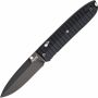 Нож LionSteel серии Daghetta лезвие 80 мм черное, рукоять - углеволокно и G10, чёрная