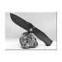 Нож LionSteel серии SR ALUMINUM лезвие 78 мм чёрное, рукоять - анодированный алюминий, цвет чёрный