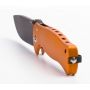 Нож LionSteel серии SR-1 Aluminium лезвие 94 мм черное, рукоять - оранжевая