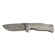 Нож LionSteel серии SR-1 Damascus лезвие 94 мм, дамаск, рукоять - титан