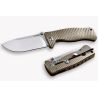 Нож LionSteel серии SR2 mini лезвие 78 мм, рукоять - титан, цвет бронзовый