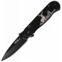 Нож Tekut "Chopper" серии Fashion, лезвие 60 общ.135, рукоять нерж. цвет - чёрн. + рис. "олень"