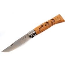 Нож Opinel серии Tradition Animalia №08, клинок 8,5см., нержавеющая сталь, рисунок - олень, рукоять - дуб