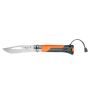 Нож Opinel серии Specialists Outdoor №08, клинок 8,5см., нерж.сталь, пластик, свисток+темляк, оранж./серый