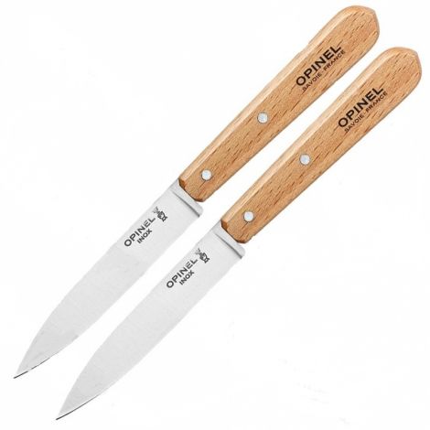 Набор ножей Opinel серии Les Essentiels №112 - 2шт., клинок 10см., нержавеющая сталь, рукоять - бук