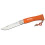 Нож Opinel серии Tradition Colored №07, клинок 8см., нерж. сталь, рукоять - граб, цвет - оранжевый, темляк