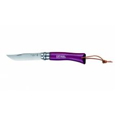 Нож Opinel серии Tradition Colored №07, клинок 8см., нерж. сталь, рукоять - граб, цвет - фиолетовый, темляк