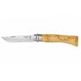 Нож Opinel серии Tradition Nature №07, клинок 8см., нержавеющая сталь, рисунок - листья, рукоять - самшит