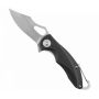 Нож Sanrenmu серии EDC, лезвие 65мм., цвет - сталь, рукоять - пластик, цвет - черный