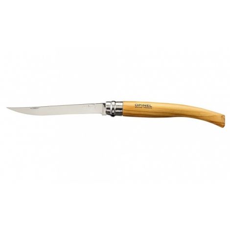 Нож Opinel серии Slim №12, филейный, клинок 12см., нержавеющая сталь, зеркальная полировка, рукоять - олива