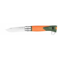 Нож Opinel серии Specialists EXPLORE №12 клинок 10см., нерж.сталь, пластик, свисток, огниво, стропорез, оранж.серый