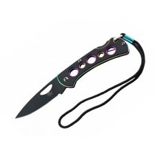Нож Sanrenmu серии EDC, лезвие 67мм, рукоять - металл, цвет - черн./спектр
