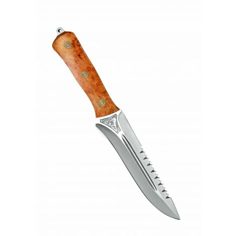 Нож Ирбис (карельская береза), 100х13м
