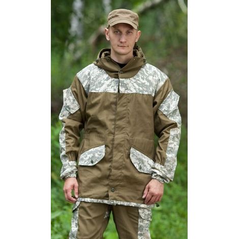 Костюм мужской "Горка 3" летний палатка пл. 270 гр/м2 хаки отд"серая цифра"