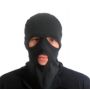 Подшлемник х/б трикотажный с вырезом для глаз и рта, цв. черный