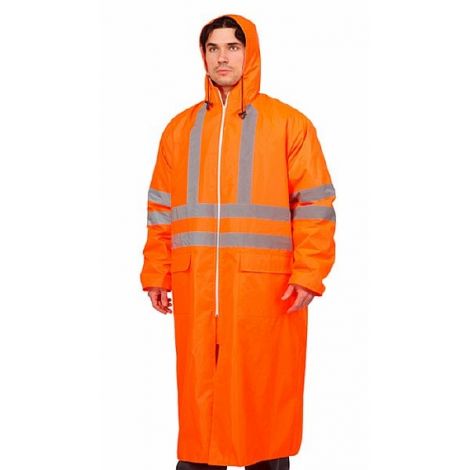 Плащ ВВЗ "Трасса" сигнальный, нейлон, оранжевый с СОП