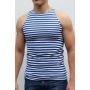 Майка-тельняшка, с голубой полосой