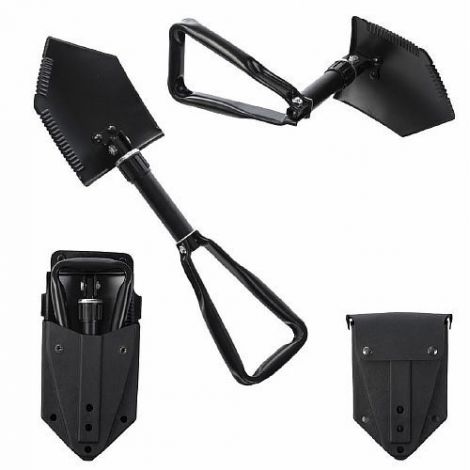 Лопата DREIFACHSPATEN MIL-TEC с чехлом, цвет Black