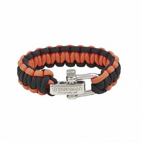 Браслет паракорд Survival Pentagon, цвет Black-Red