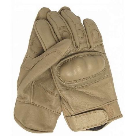 Перчатки тактические с костью кожаные, цвет Coyote