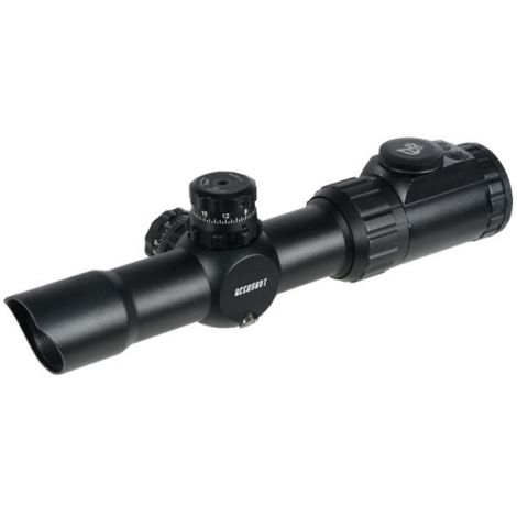 Прицел Leapers Accushot Tactical 1-4.5X28 Mil-dot, 30mm, подсв.36цв.сетка-выгрв, кольца