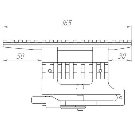 Кронштейн Weaver/Тигр (низкий) МВЖИ.301569.076-03